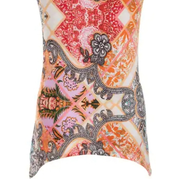 **NWT**Monroe and Main Hankie Hem Print‎ Blouse - Picture 5 of 6